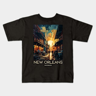 A Pop Art Travel Print of New Orleans - Louisiana - US Kids T-Shirt